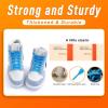 imageVSUDO Double Layer Shoe Laces for Sneakers516quot Flat Shoelaces Compatible with Converse Vans and Air Force  2 Pairs22 Turquoise Blue