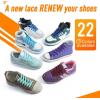 imageVSUDO Double Layer Shoe Laces for Sneakers516quot Flat Shoelaces Compatible with Converse Vans and Air Force  2 Pairs23 Purplish Red