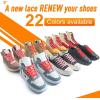 imageVSUDO Double Layer Shoe Laces for Sneakers516quot Flat Shoelaces Compatible with Converse Vans and Air Force  2 Pairs27 Dark Red