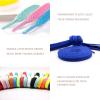 imageVSUDO Double Layer Shoe Laces for Sneakers516quot Flat Shoelaces Compatible with Converse Vans and Air Force  2 Pairs27 Dark Red