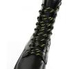 imageVSUDO Round Shoe Laces for Hiking Boots 532 Inch Shoestrings for Outdoor Work Shoes Thick Climbing Shoelaces for Boots18 Black With Neon Green Dot