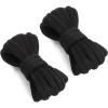 imageVSUDO 2 Pairs Oval Shoe Laces for Sneakers Basketball Baseball Shoelace Athletic Sport Trainers ShoestringsBlack