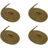 imageVSUDO 2 Pairs Waxed Flat Shoe Laces 14 Wide Flat Cotton Shoelaces for Sneakers or Boots Medium Width02 Light Brown