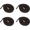 imageVSUDO 2 Pairs Waxed Flat Shoe Laces 14 Wide Flat Cotton Shoelaces for Sneakers or Boots Medium Width04 Dark Brown