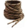 imageVSUDO Round Shoe Laces for Hiking Boots 532 Inch Shoestrings for Outdoor Work Shoes Thick Climbing Shoelaces for Boots02 Light Brown With Black Dot