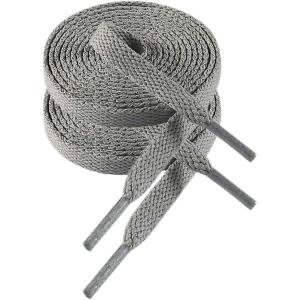 imageVSUDO 2 Pairs Flat Shoe Laces for Sneakers Shoe StringsShoelaces for Sneakers07 Light Gray
