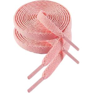 imageVSUDO 2 Pairs Flat Shoe Laces for Sneakers Shoe StringsShoelaces for Sneakers12 Sakura Pink