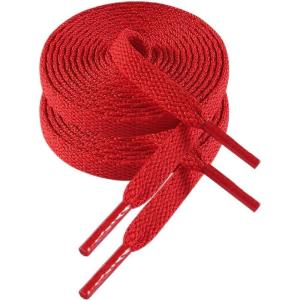 imageVSUDO 2 Pairs Flat Shoe Laces for Sneakers Shoe StringsShoelaces for Sneakers13 Red