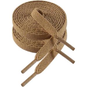 imageVSUDO 2 Pairs Flat Shoe Laces for Sneakers Shoe StringsShoelaces for Sneakers21 Tan