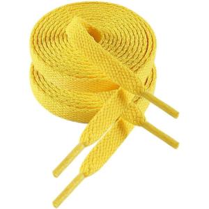 imageVSUDO 2 Pairs Flat Shoe Laces for Sneakers Shoe StringsShoelaces for Sneakers23 Golden Yellow