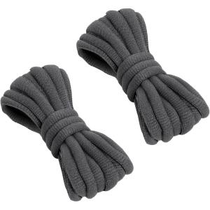 imageVSUDO 2 Pairs Oval Shoe Laces for Sneakers Basketball Baseball Shoelace Athletic Sport Trainers ShoestringsDark Gray
