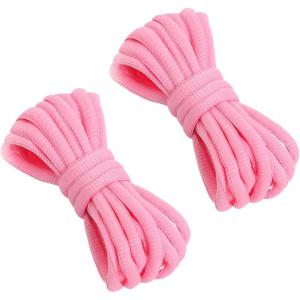 imageVSUDO 2 Pairs Oval Shoe Laces for Sneakers Basketball Baseball Shoelace Athletic Sport Trainers ShoestringsLight Pink