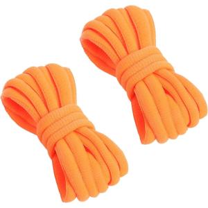 imageVSUDO 2 Pairs Oval Shoe Laces for Sneakers Basketball Baseball Shoelace Athletic Sport Trainers ShoestringsOrange