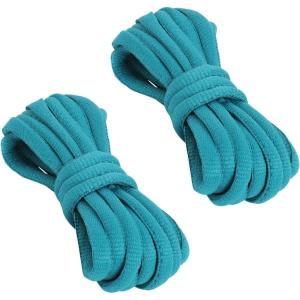 imageVSUDO 2 Pairs Oval Shoe Laces for Sneakers Basketball Baseball Shoelace Athletic Sport Trainers ShoestringsPeacock Blue