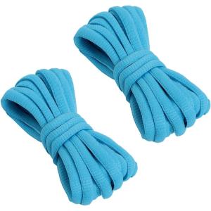 imageVSUDO 2 Pairs Oval Shoe Laces for Sneakers Basketball Baseball Shoelace Athletic Sport Trainers ShoestringsPowder Blue