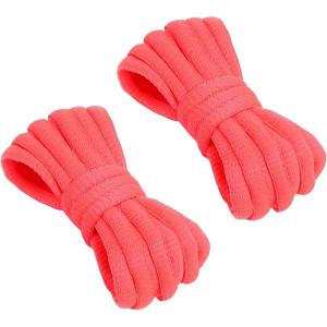 imageVSUDO 2 Pairs Oval Shoe Laces for Sneakers Basketball Baseball Shoelace Athletic Sport Trainers ShoestringsSalmon Pink