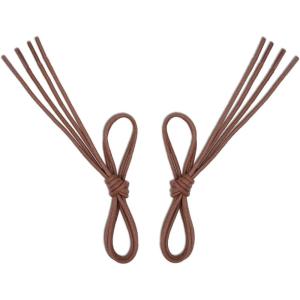 imageVSUDO 2 Pairs Premium Waxed Dress Shoelaces 332quot Thick Shoe Laces for Boots Oxford Dress Shoes 24quot28quot32quot36quot40quotBrown