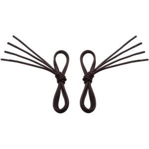 imageVSUDO 2 Pairs Premium Waxed Dress Shoelaces 332quot Thick Shoe Laces for Boots Oxford Dress Shoes 24quot28quot32quot36quot40quotDark Brown