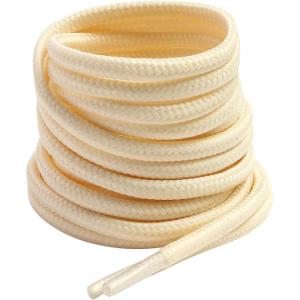 imageVSUDO 2 Pairs Round Boot Laces 532quot Outdoor Work ampamp Hiking Shoe Laces for BootsBeige