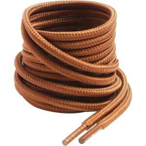 imageVSUDO 2 Pairs Round Boot Laces 532quot Outdoor Work ampamp Hiking Shoe Laces for BootsLight Brown