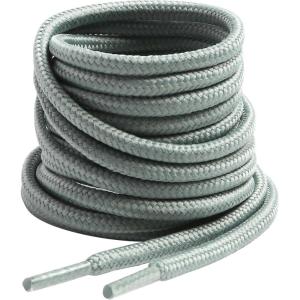 imageVSUDO 2 Pairs Round Boot Laces 532quot Outdoor Work ampamp Hiking Shoe Laces for BootsLight Gray