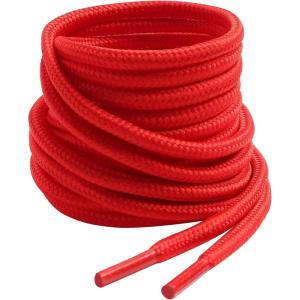 imageVSUDO 2 Pairs Round Boot Laces 532quot Outdoor Work ampamp Hiking Shoe Laces for BootsRed