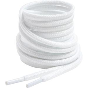 imageVSUDO 2 Pairs Round Boot Laces 532quot Outdoor Work ampamp Hiking Shoe Laces for BootsWhite