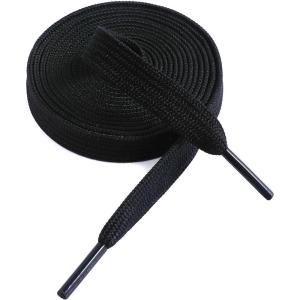 imageVSUDO 516quot Fine Weave Flat Shoe Lace Shoestring for Running Athletic Sneaker02 Black