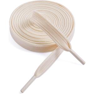 imageVSUDO 516quot Fine Weave Flat Shoe Lace Shoestring for Running Athletic Sneaker03 Beige