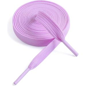 imageVSUDO 516quot Fine Weave Flat Shoe Lace Shoestring for Running Athletic Sneaker04 Light Purple