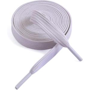 imageVSUDO 516quot Fine Weave Flat Shoe Lace Shoestring for Running Athletic Sneaker06 Light Gray