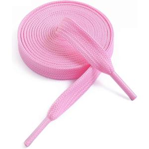 imageVSUDO 516quot Fine Weave Flat Shoe Lace Shoestring for Running Athletic Sneaker09 Pink