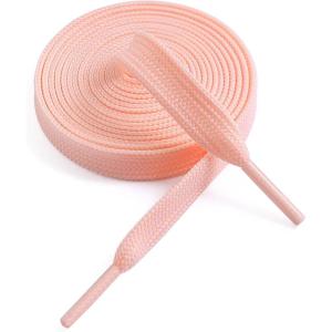 imageVSUDO 516quot Fine Weave Flat Shoe Lace Shoestring for Running Athletic Sneaker11 Orange Pink