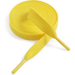 imageVSUDO 516quot Fine Weave Flat Shoe Lace Shoestring for Running Athletic Sneaker14 Golden Yellow