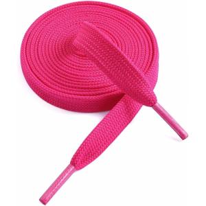 imageVSUDO 516quot Fine Weave Flat Shoe Lace Shoestring for Running Athletic Sneaker19 Rose Red