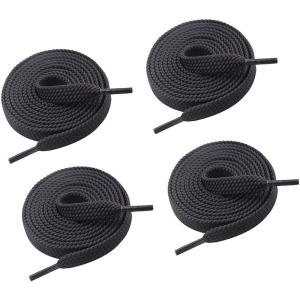 imageVSUDO Double Layer Shoe Laces for Sneakers516quot Flat Shoelaces Compatible with Converse Vans and Air Force  2 Pairs05 Dark Gray