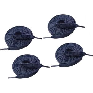 imageVSUDO Double Layer Shoe Laces for Sneakers516quot Flat Shoelaces Compatible with Converse Vans and Air Force  2 Pairs06 Navy Blue