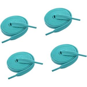 imageVSUDO Double Layer Shoe Laces for Sneakers516quot Flat Shoelaces Compatible with Converse Vans and Air Force  2 Pairs21 Powder Blue