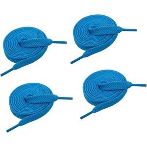 imageVSUDO Double Layer Shoe Laces for Sneakers516quot Flat Shoelaces Compatible with Converse Vans and Air Force  2 Pairs22 Turquoise Blue