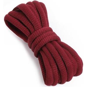 imageVSUDO Oval Shoe Laces for Sneakers Basketball Shoelaces Running Sport Shoestrings or Athletic Shoe StringsDark Red