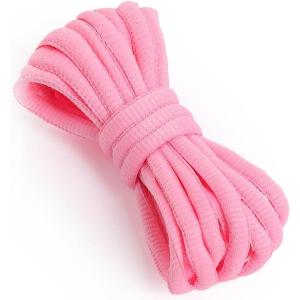 imageVSUDO Oval Shoe Laces for Sneakers Basketball Shoelaces Running Sport Shoestrings or Athletic Shoe StringsLight Pink