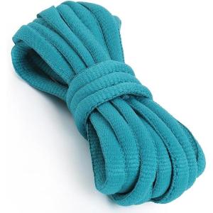 imageVSUDO Oval Shoe Laces for Sneakers Basketball Shoelaces Running Sport Shoestrings or Athletic Shoe StringsPeacock Blue