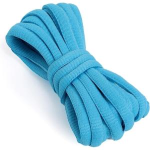 imageVSUDO Oval Shoe Laces for Sneakers Basketball Shoelaces Running Sport Shoestrings or Athletic Shoe StringsPowder Blue