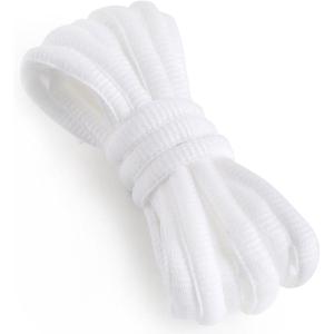 imageVSUDO Oval Shoe Laces for Sneakers Basketball Shoelaces Running Sport Shoestrings or Athletic Shoe StringsWhite