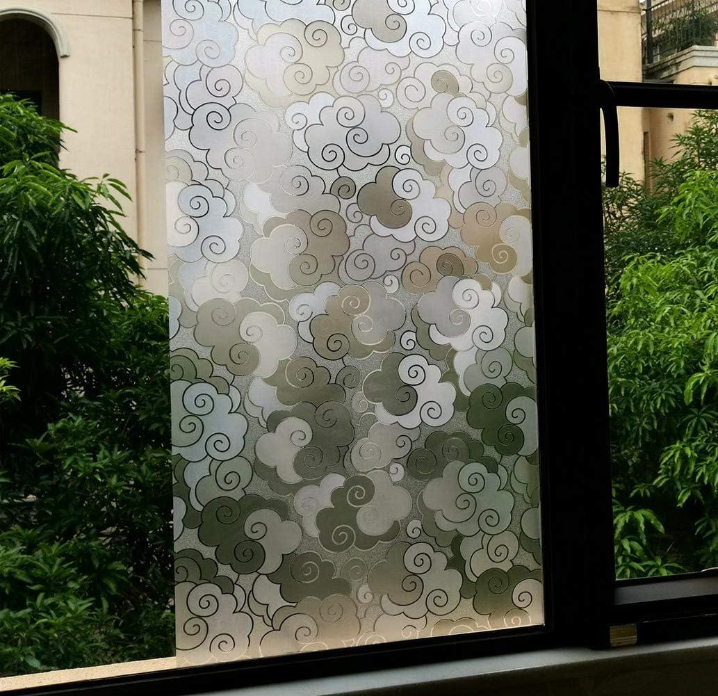 imageVSUDO 2 Rolls 354quot by 787quot Privacy Window Film Cloud Pattern Window Tint Static Cling Window Glass Sticker for Home 3875 Sq Ft Total354 By 7872 Rolls