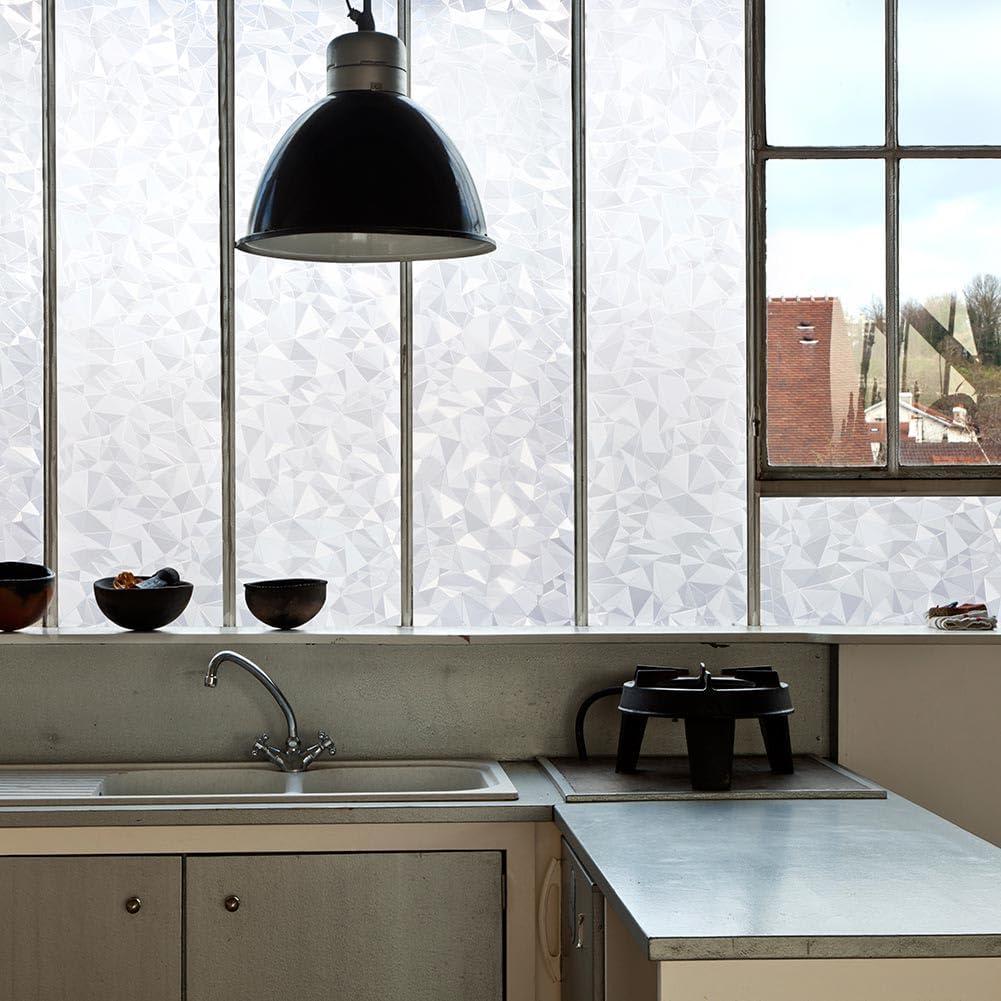 imageVSUDO Static Cling Window Film for Privacy Diamond Pattern Window Tint for Home Window Glass Sticker for Office 2 Rolls 175quot by 787quotDiamond
