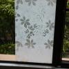 imageVSUDO 177quot by 1575quot White Frosted Privacy Window Film Removable White Background ampamp Leaf Pattern Matte Window Film Opaque Window Glass Covering Static Cling Window Sticker for Home 1938 Sq Ft177 By 1575