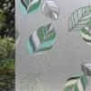 imageVSUDO Frosted Window Film Leaf Pattern NonAdhesive Static Cling Decorative Privacy Glass Cover for Home and Office 118 x 787 InchesLeaf