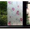 imageVSUDO Frosted Window Film PurpleRed Chrysanthemum Flower Pattern NonAdhesive Static Cling Privacy Glass Film for Home and Office 118 x 787 InchesPurple Chrysanthemum