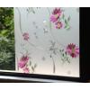 imageVSUDO Frosted Window Film PurpleRed Chrysanthemum Flower Pattern NonAdhesive Static Cling Privacy Glass Film for Home and Office 118 x 787 InchesPurple Chrysanthemum